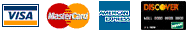 Visa, MasterCard, American Express, Discover
